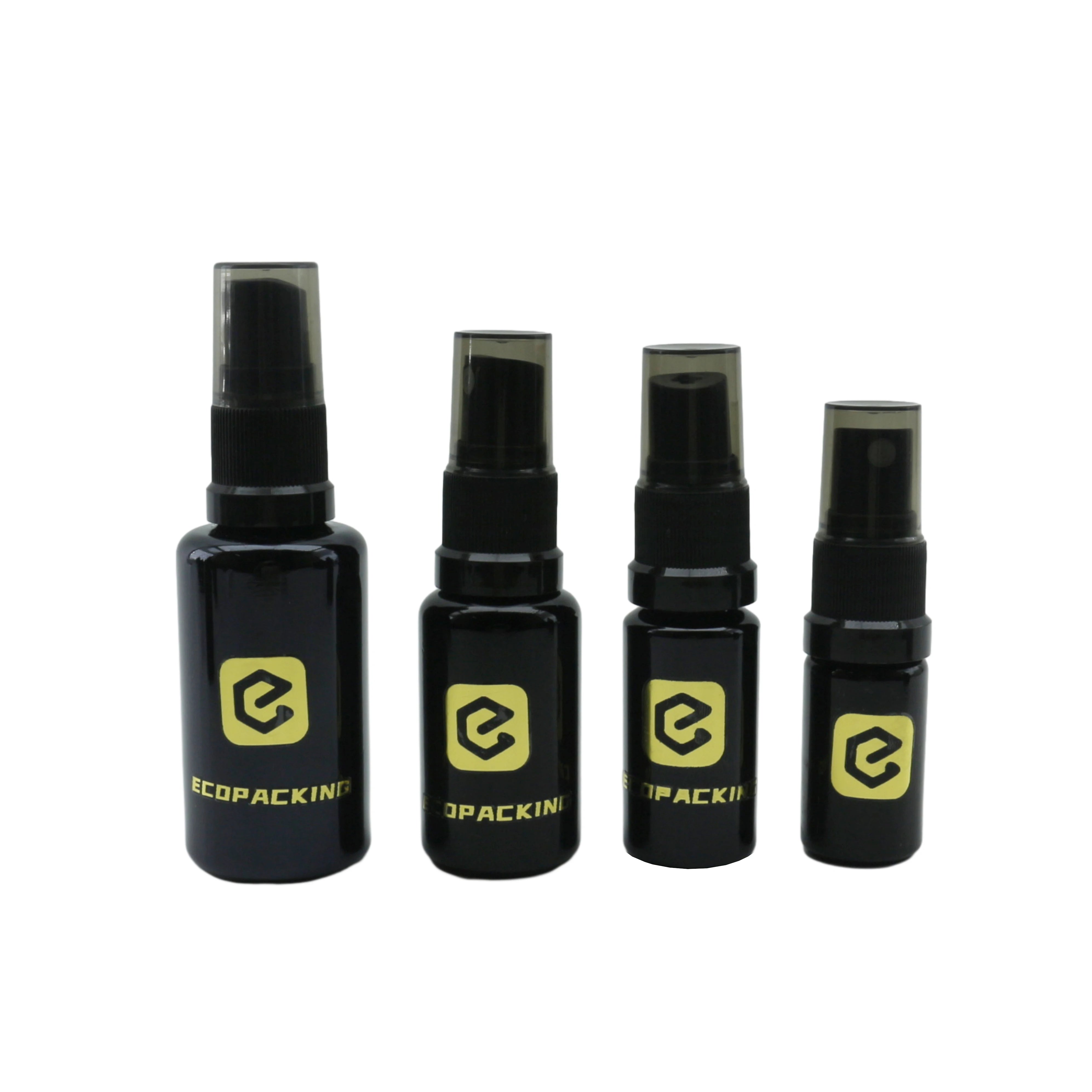 Hot Sale 5ml 10ml 15ml 20ml 30ml 50ml 100ml 200ml Uv Black Glass Spray Bottle for Cosmetic Packaging - 图片 5