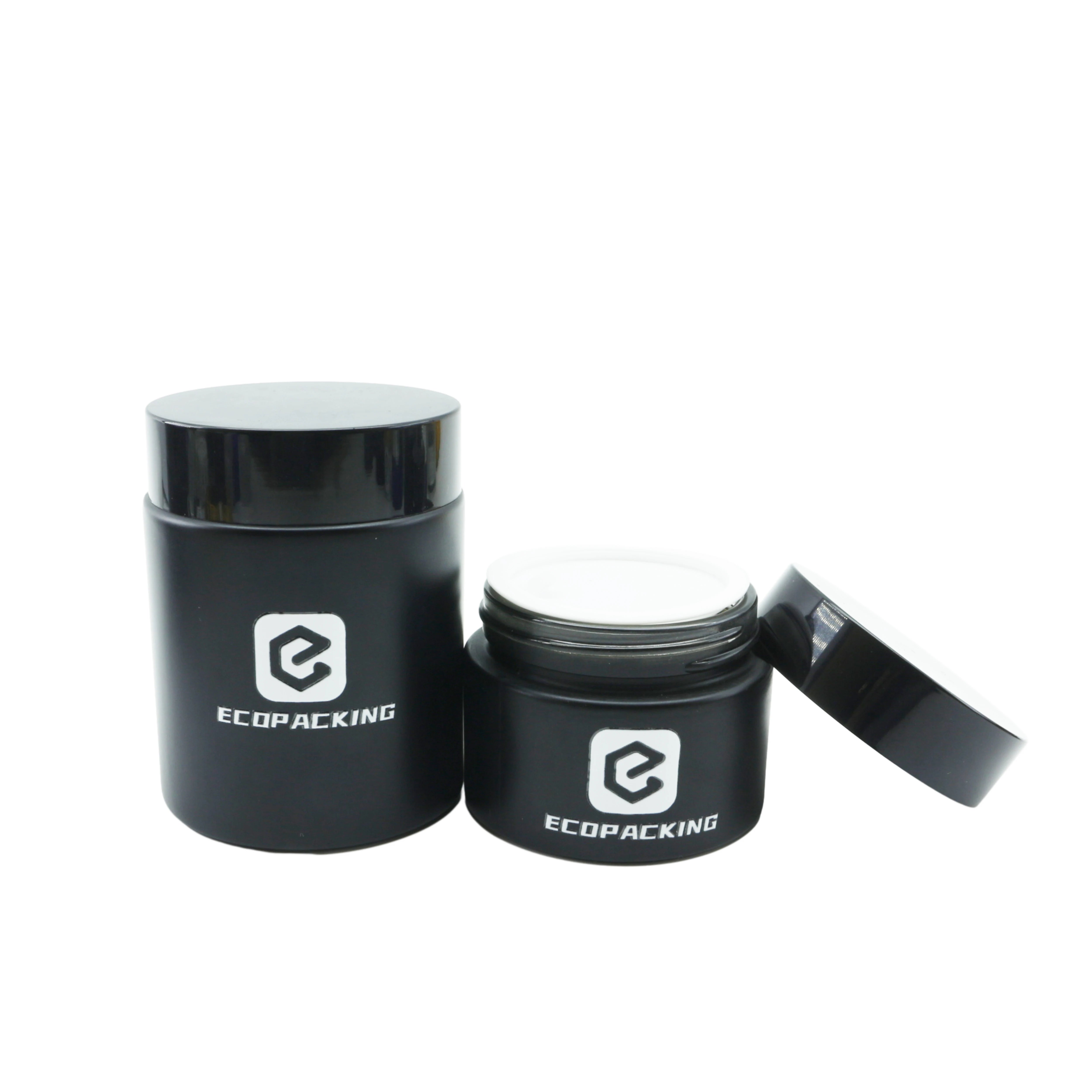 Black White Amber Blue Luxury Empty Glass Candle Jar with Lid 5g 10g 15g 20g 30g 50g 60g 100g 120g 200g - 图片 5
