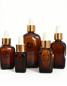 Skincare Cosmetic 15ml 30ml 50ml 100ml square Serum Essential Oil Amber Glass Dropper Bottle