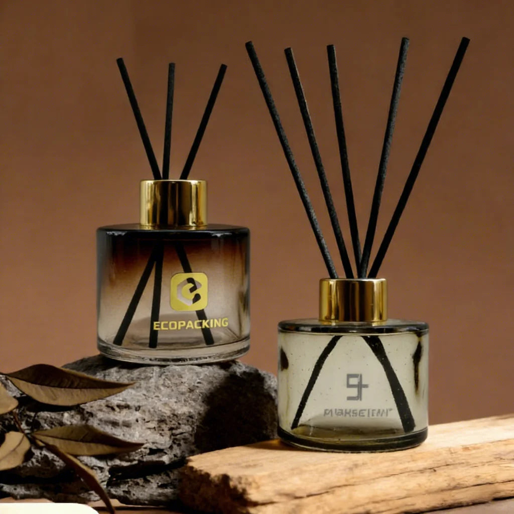 Custom Glass Bottle 50ml 100ml 150ml 200ml Household Aroma Room Air Freshener Fragrance Oil Cylinder Luxury Sets Reed Diffuser - 图片 4