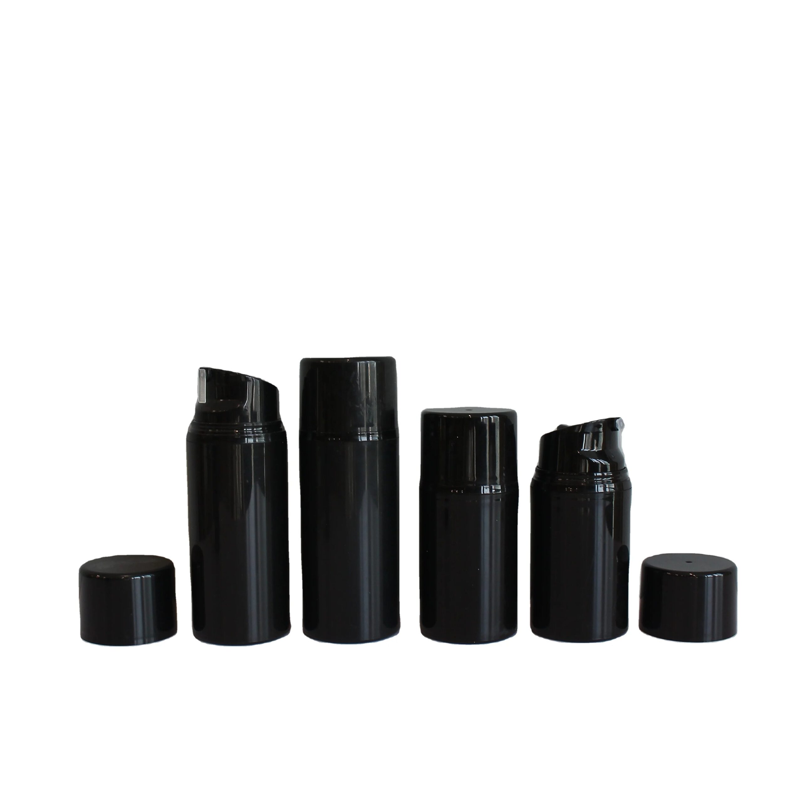 Luxury 30ml 50ml 80ml 100ml 120ml 150ml Black PP Plastic Airless Pump Lotion Serum Bottle for Skincare M888