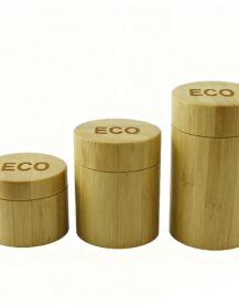 Engrave All Bamboo Body Jars 30g 50g 100g Empty Cosmetic Face Cream & Skin Care Jar with Wooden Lids