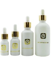 White Dropper Glass Cosmetic Bottle Matte Color for Essential Oil 10ml 20ml 30ml 50ml for Skin Care Package Custom