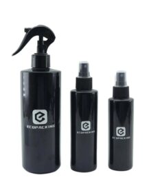 Hot Sale Black PET Plastic Spray Bottles With Fine Spray Pump Lid  for Facial Cleanser