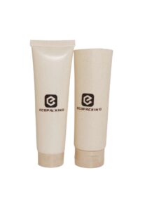 Sustainable Cosmetic Packaging PCR PLA Wheat Straw Tube Kraft Paper Cosmetic Cream Lotion Soft Tube Custom Plastic