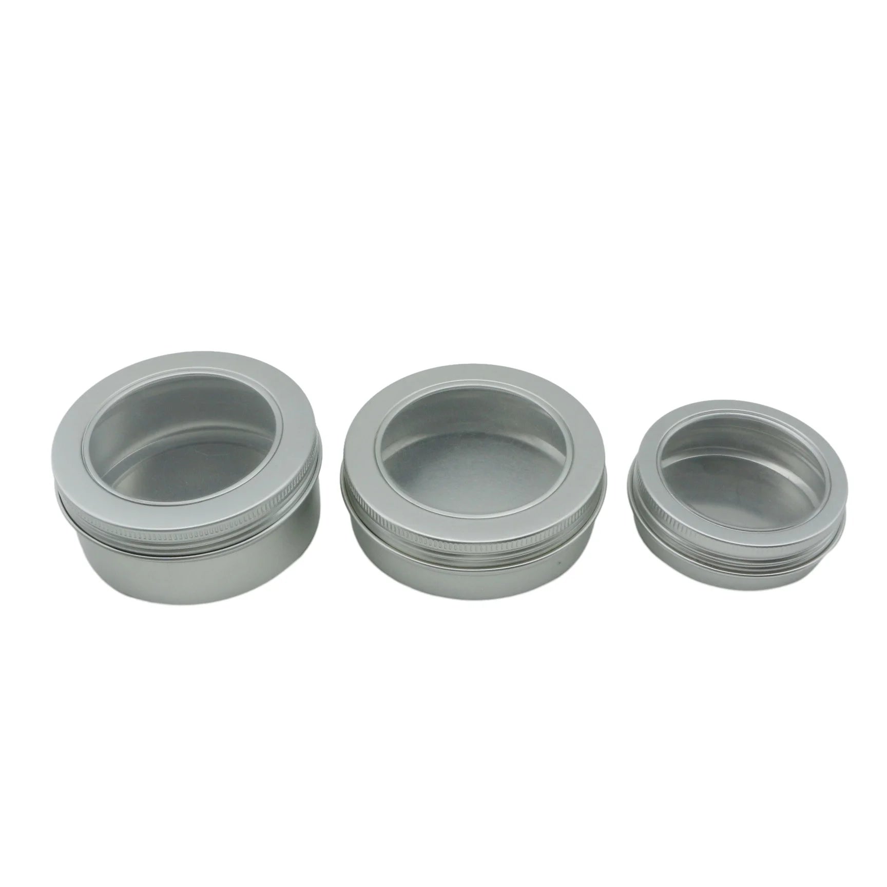Silver Round Custom Color/size Aluminum Metal Storage Aluminum Jar Packaging for Cosmetics - 图片 6