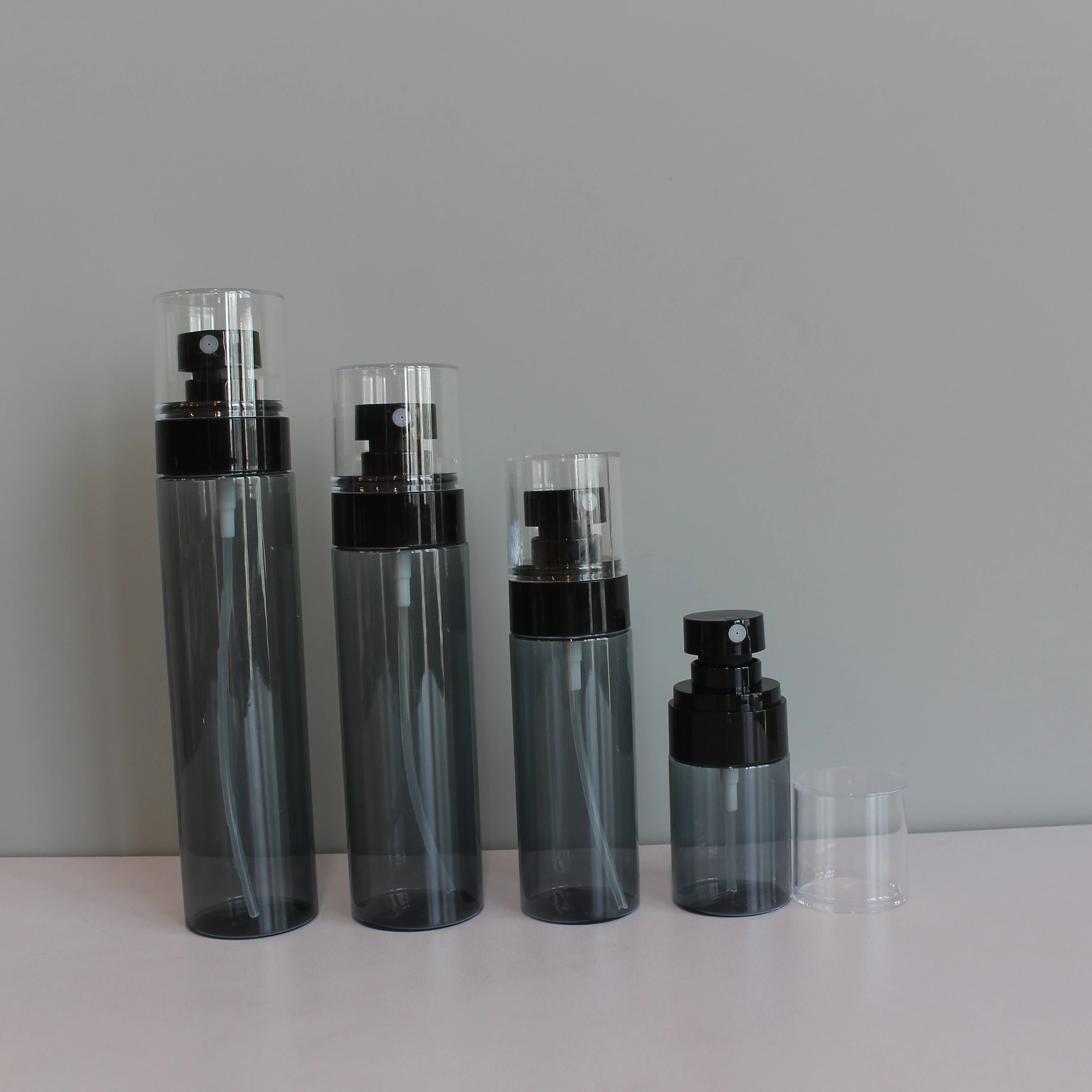 Wholesale 15ml 30ml 50ml 100ml Transparent Black Plastic Cosmetic Airless Fine Mist Spray Bottles - 图片 5