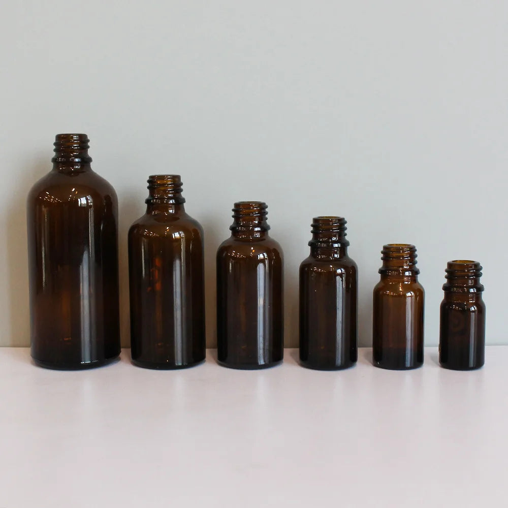 Stock 10ml 15ml 30ml 50ml 100ml Amber Glass Dropper Essential Oil Bottle for Serum - 图片 2