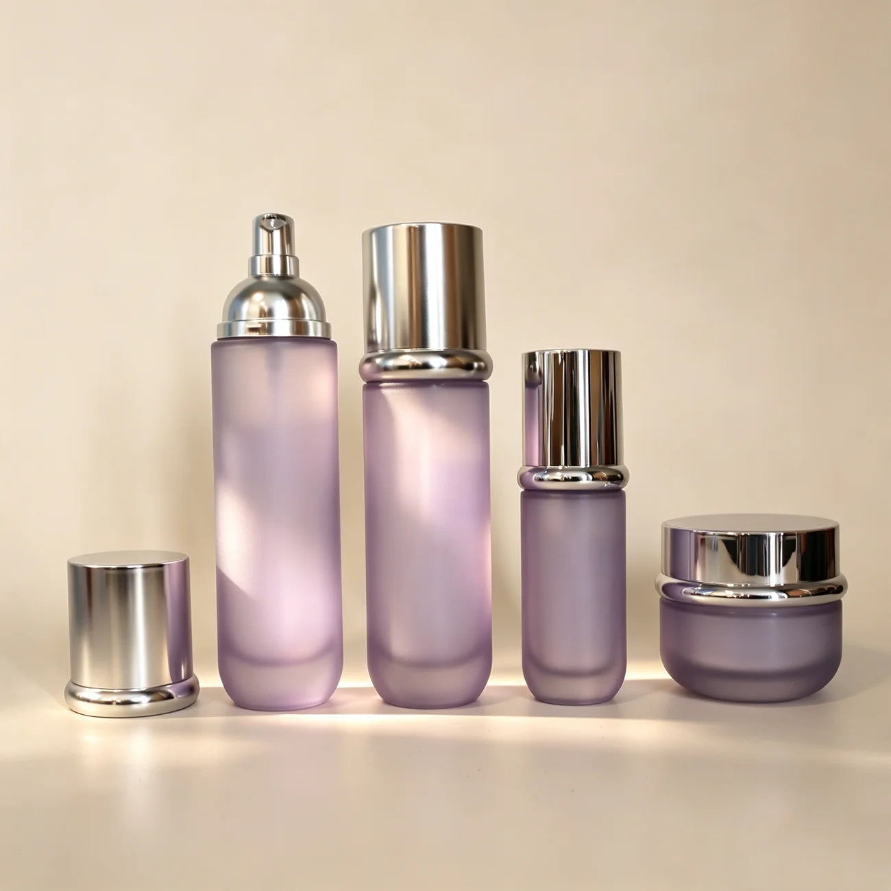Custom Luxury Serum Cosmetic Packaging Sets Skincare Bottles Glass Jar Cream Container Lotion Pump Sprayer Bottle - 图片 4