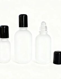 50ml 30ml 10ml clear Frosted Roll on Essential Oil Perfume Attar Bottle 30 ml Glass Roller Bottle with Stainless Steel Roller