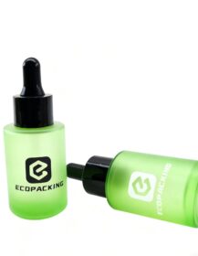Matte Essential Oil Glass Bottle with Dropper Glass Cosmetic Bottle With Rubber 30ml