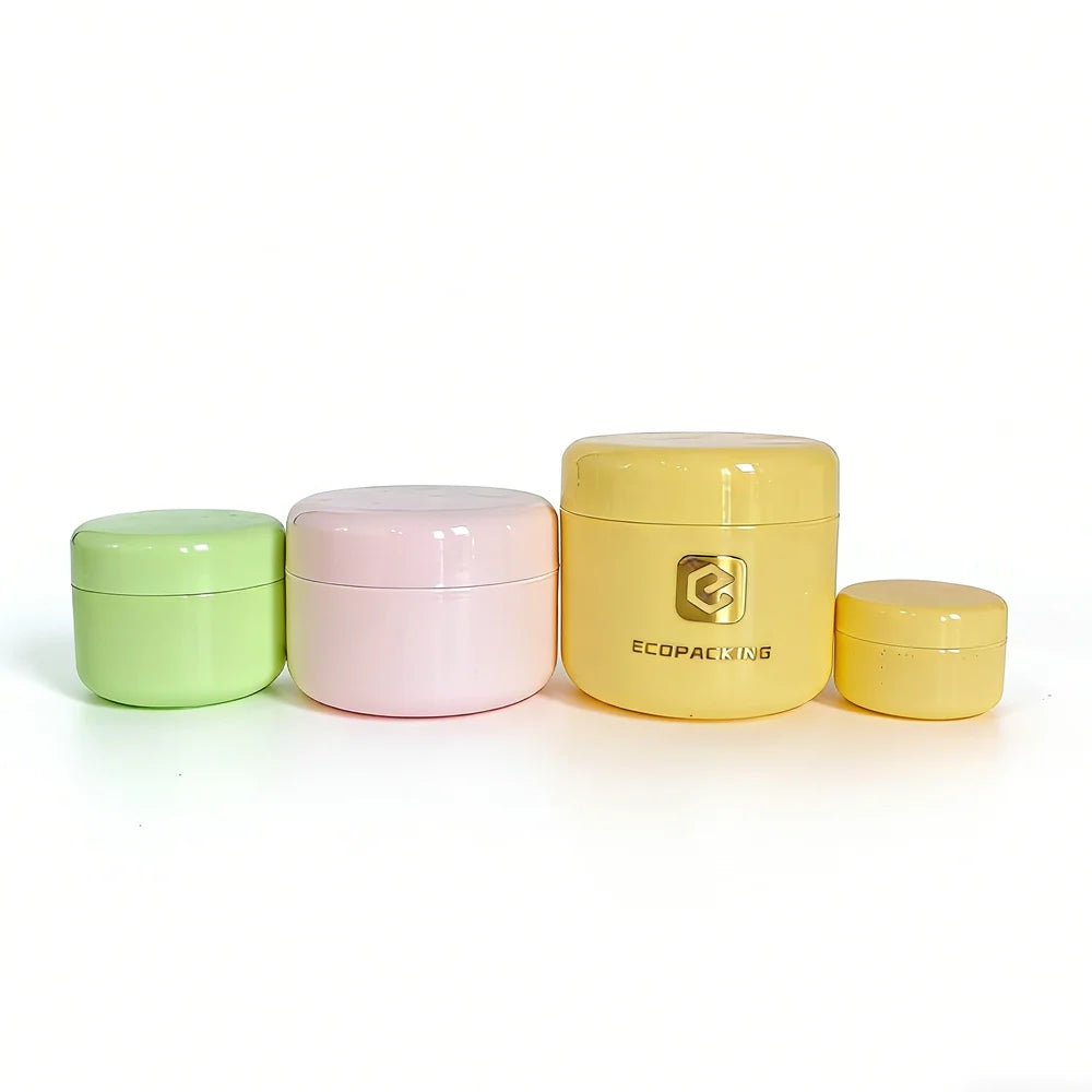 Custom 1 oz 2 oz 4 oz 8 oz 16 oz Plastic Jars with Lids for Cosmetics