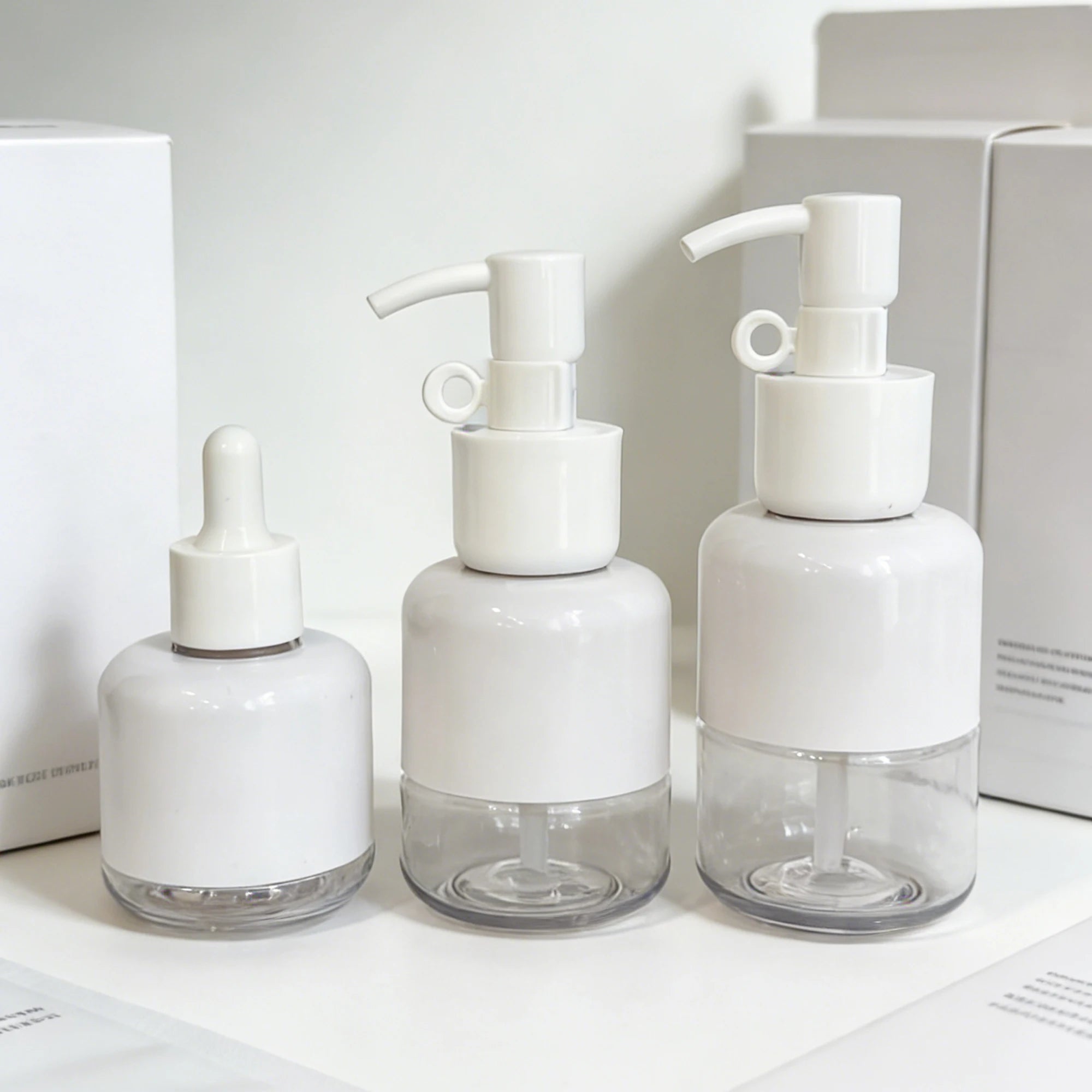 Factory Stock 40ml 80ml 100ml PETG Plastic Bottles for Skin Care Serum Lotion Cosmetic Toner Wigs Skincare Mist Bottle 888J - 图片 4