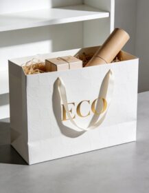 Foldable Matte Laminated Classic Paperboard Custom Design Biodegradable Eco-Friendly Gift Wrapping Promotional Paper Bag