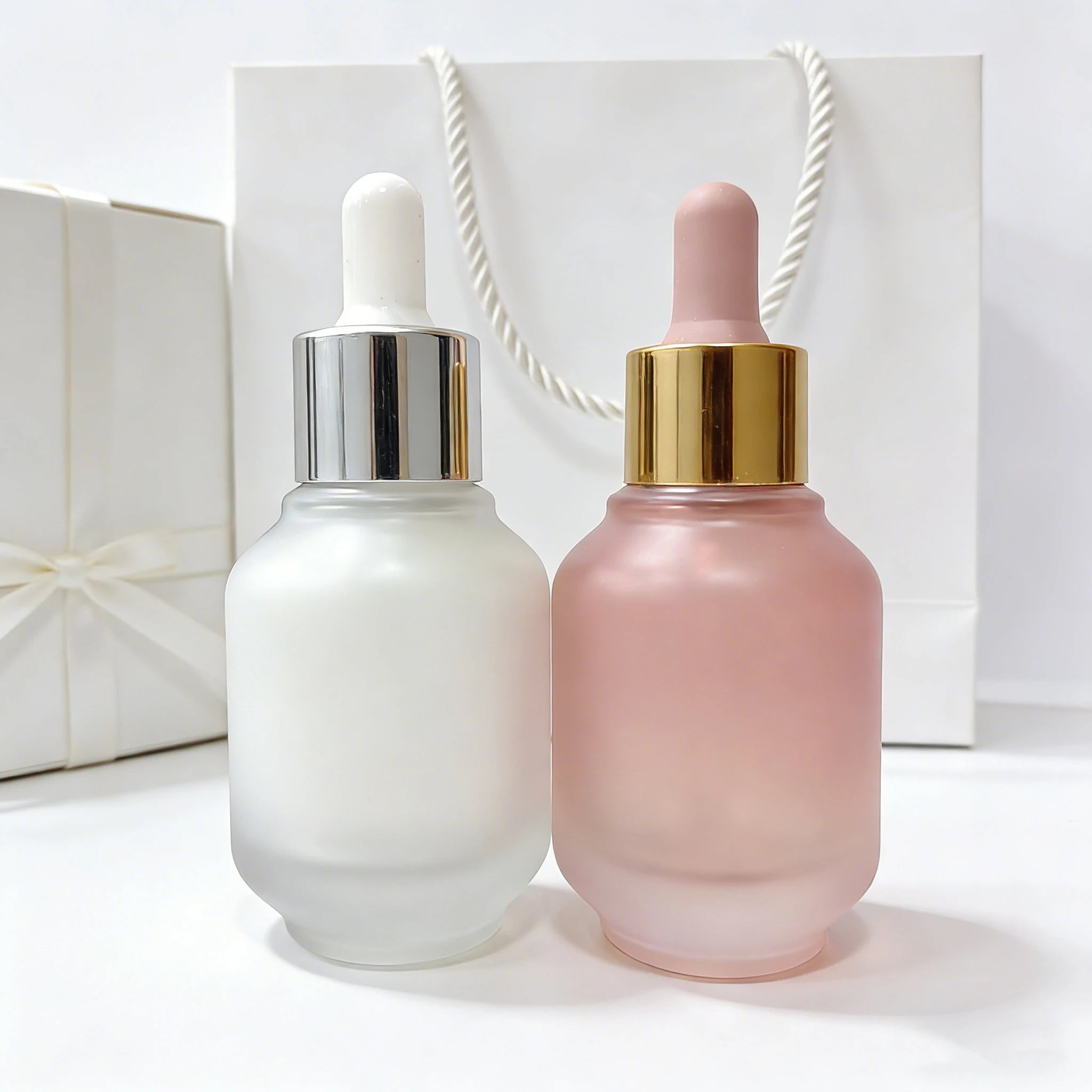 30ml 1oz Lantern Shape Glass Essence Bottle Essential Oil Bottles with Dropper for Cosmetic Packaging - 图片 5