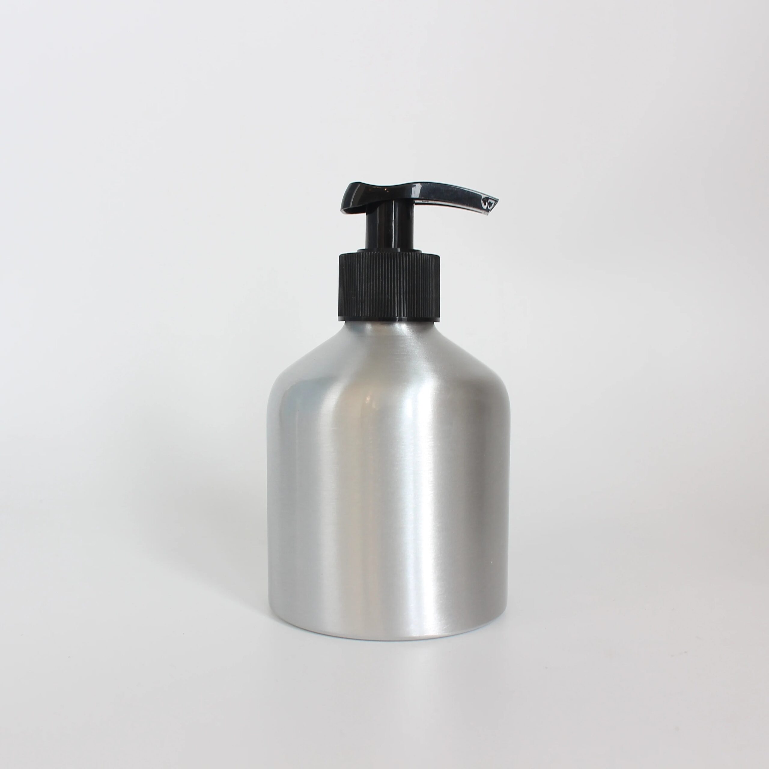 250ml 8oz Empty Shampoo Liquid Hand Soap Short Metal Aluminum Bottle with Pump for Cleanser Packaging in Stock B8888