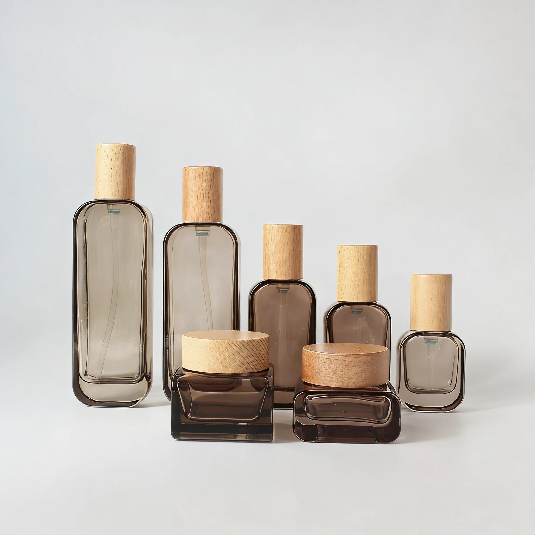 Luxury Custom Amber Glass Pump Spray Bottle for Hair Oil Perfume Essential Oil Lotion 20ml 30ml 50ml 100ml 120ml - 图片 5