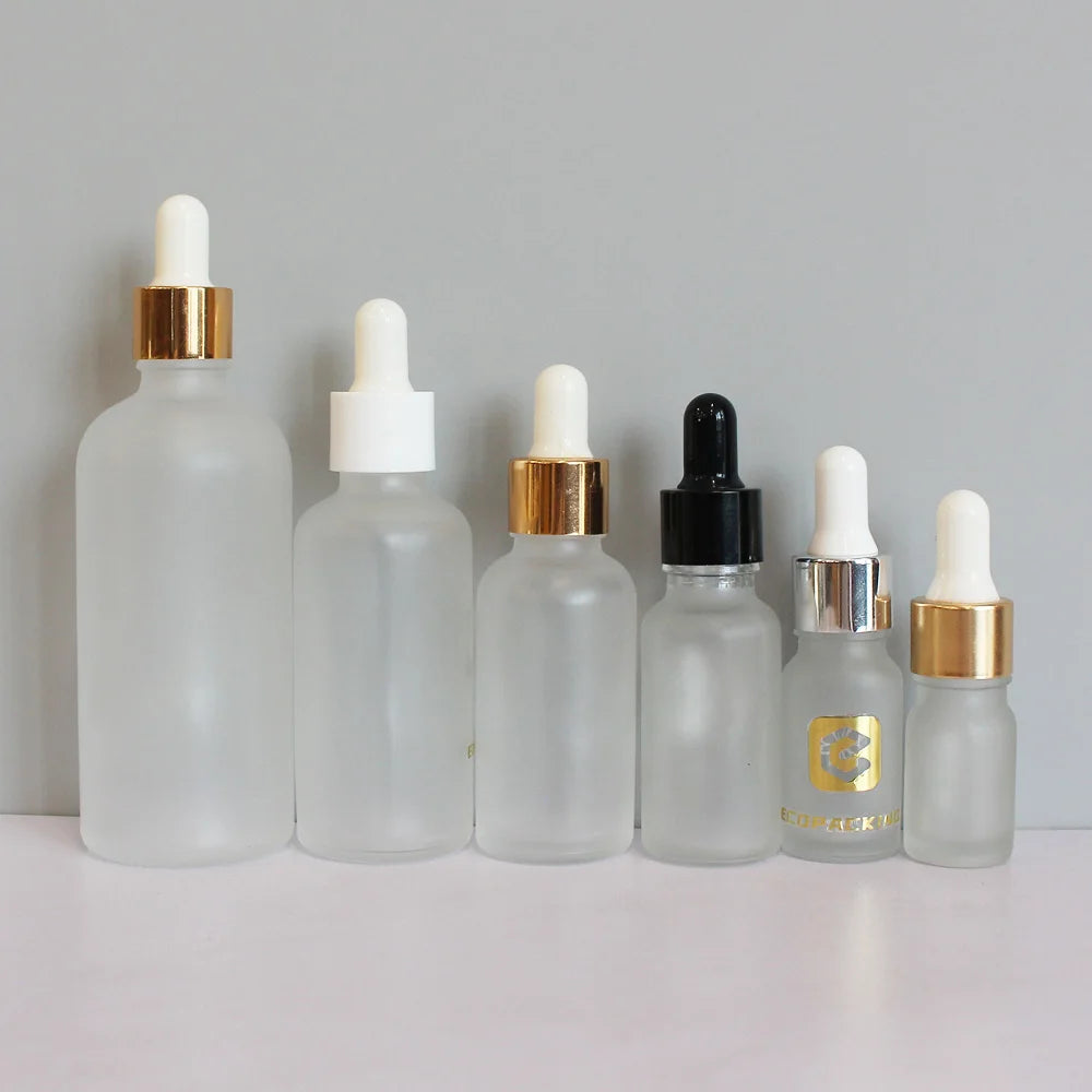 Cylinder 5ml 10ml 15ml 20ml 30ml 50ml 100ml Empty Essential Oil Bottle clear Frosted Glass Dropper Bottles for Cosmetics M888 - 图片 7