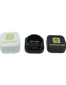 Custom logo Airtight Smell Proof 3ml 5ml 7ml 9ml square Glass Jar Containers Child Proof Glass Jar with Screw Lid