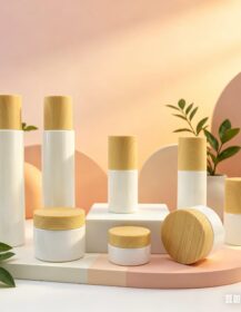 Custom Empty Round Cosmetic Cream Jar 30ml 50ml 100ml 120ml Toner Lotion Pump Glass Bottle Skincare Packaging Set