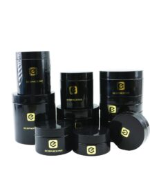 Wide Mouth Recycled 20g 30g 50g 100g 120g 150g 200g 250g 300g 500g Black PET Plastic Jars with Lids for Cosmetics