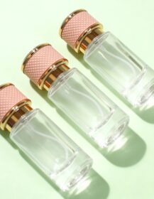 Unique Refillable Small Mini Round Empty Perfume Oil Glass Spray Bottle with Box Packaging