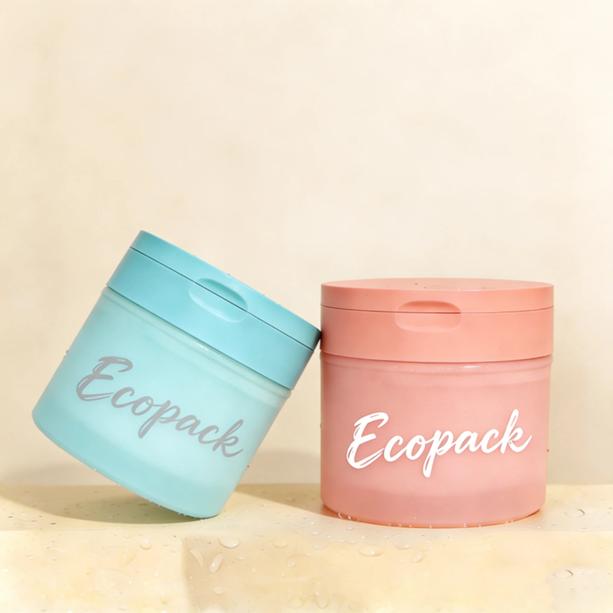 Travel-Friendly Plastic Skincare Container Cleansing Balm Jar with Built-in Spoon for Face Cream & Mask - 图片 11