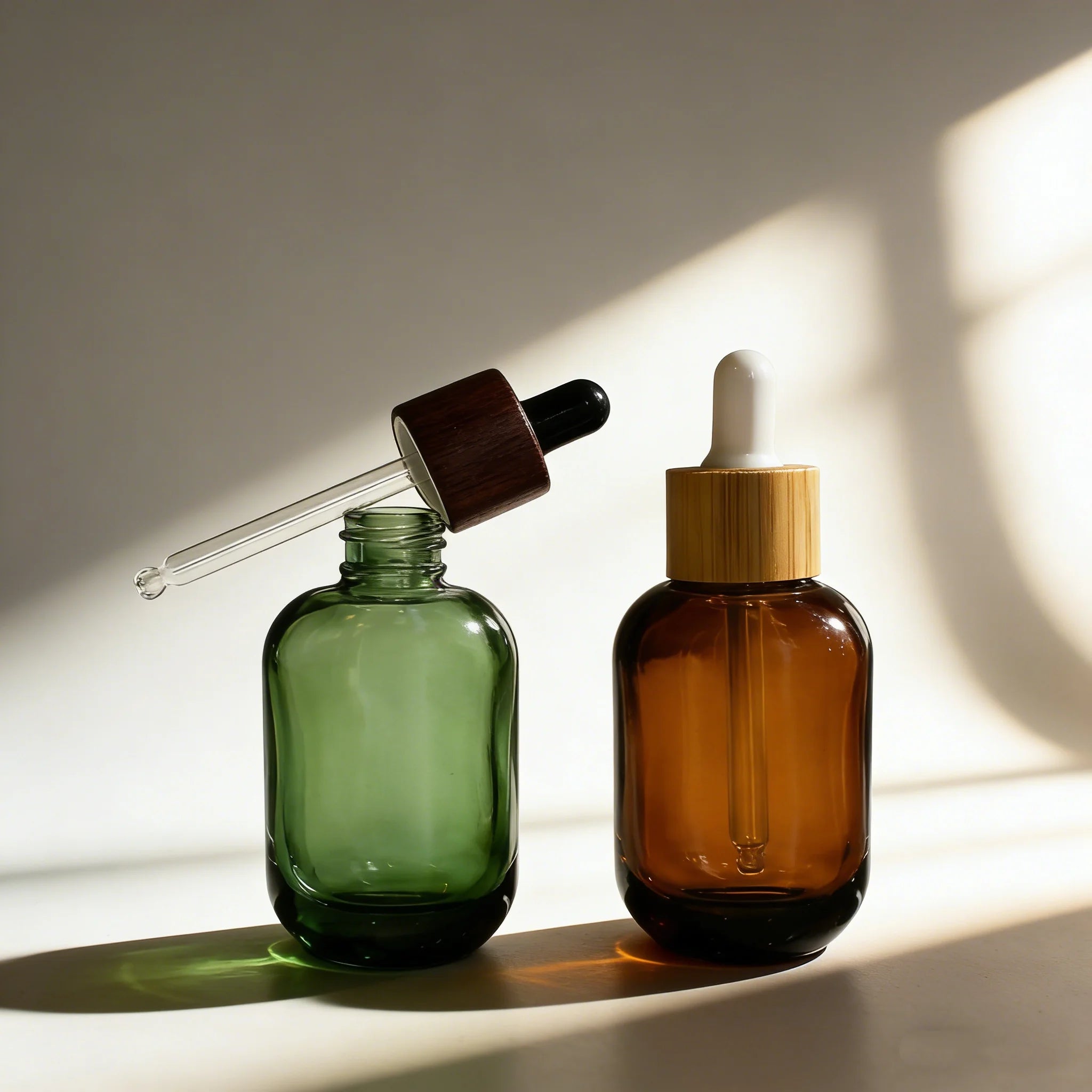 1 oz Glass Empty Oil Dropper Bottles 15ml 50ml Brown Glass Serum Bottle 30ml - 图片 5