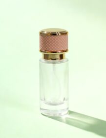 Luxury Empty Round clear Perfume Spray Glass Bottle with Sprayer Refillable with Customized Box 30ml 1oz