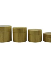 Bamboo Packaging Empty Cosmetic Cream Plastic Container 15g 30g 50g 100g Wood Lid Plastic Jar Bamboo Lid Cosmetic Jar