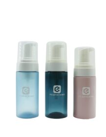 Empty Plastic Foam Pump Bottle 30ml 50ml 60ml 100ml 150ml 200ml clear White Blue PET Facial Cleanser Mousse Foam Pump Bottle