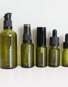 30ml 50ml 100ml Perfume Bottle Skin Care 4oz Green Glass Spray Bottle Cosmetic Packaging Glass Pump Bottle for Oil