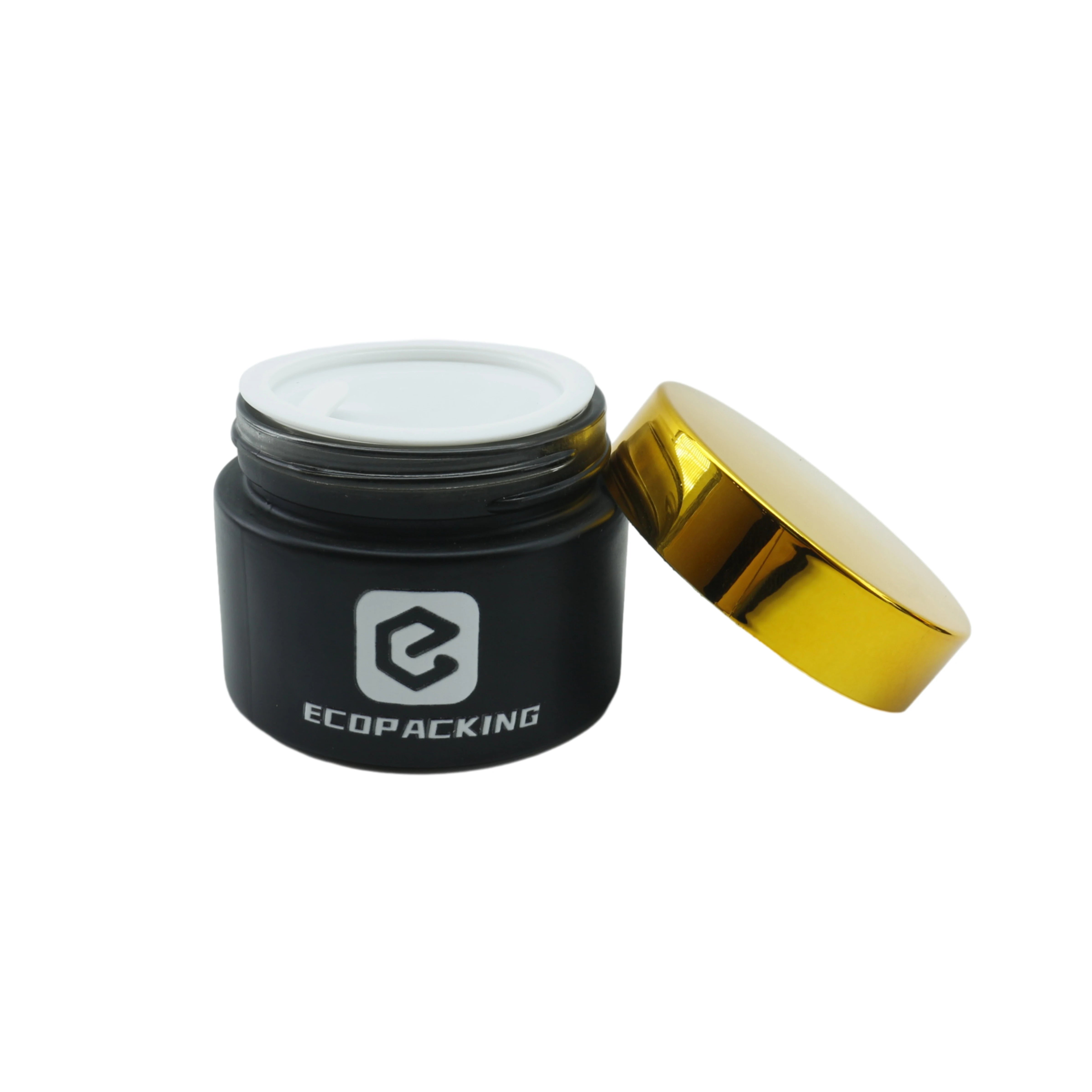 Wholesale Empty Glass Candle Jars 50ml 100ml Matte Black Candle Container with Lids - 图片 3