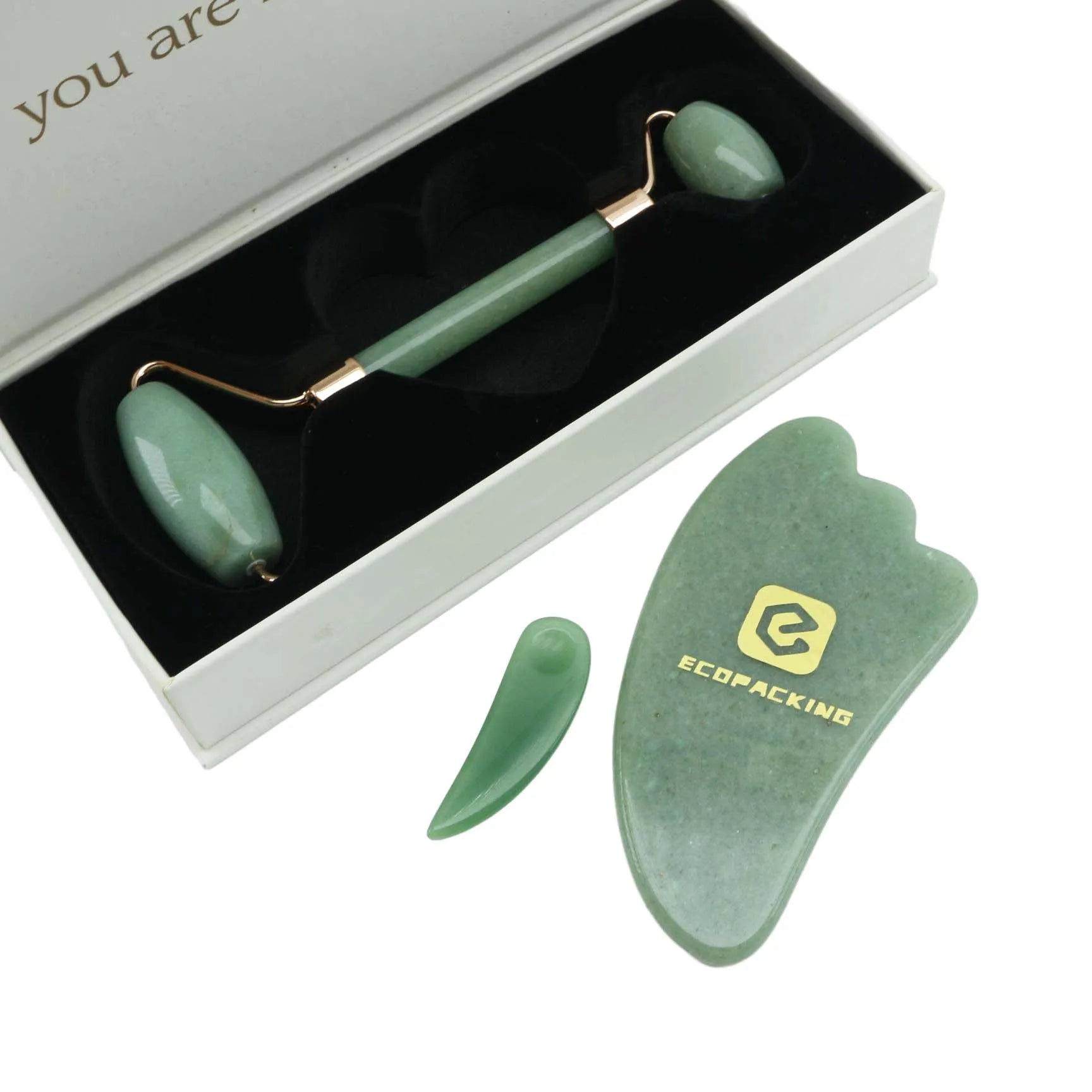 Rose Quartz Stone Facial Skin Caring Portable Guasha Tool Custom Logo Anti Aging Pink Crystal Face Jade Gua Sha Home Massager - 图片 6