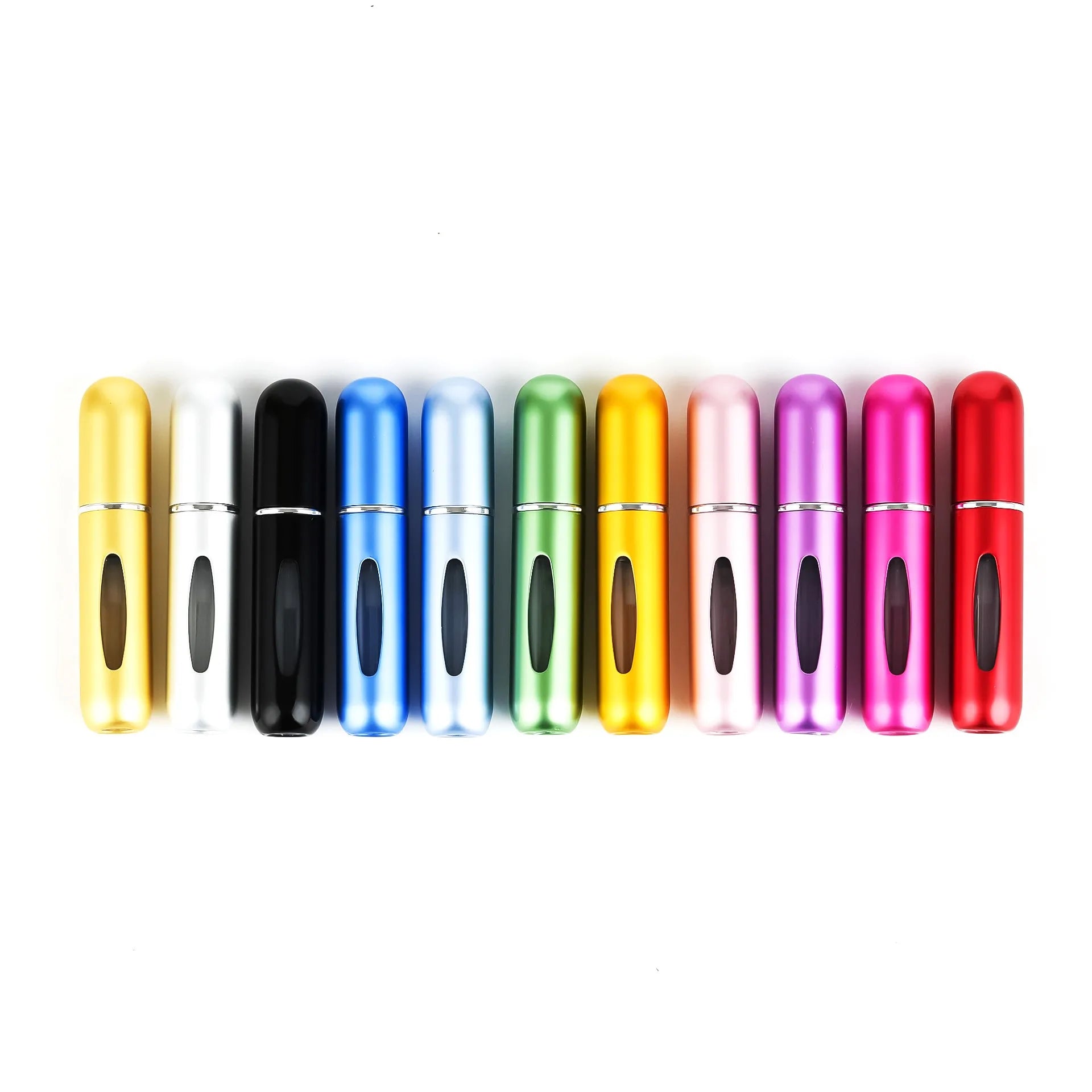 Wholesale Small Mini 5ml 8ml Aluminum Glass Perfume Bottle Refillable Empty with Pump Sprayer Bottom Filling - 图片 2