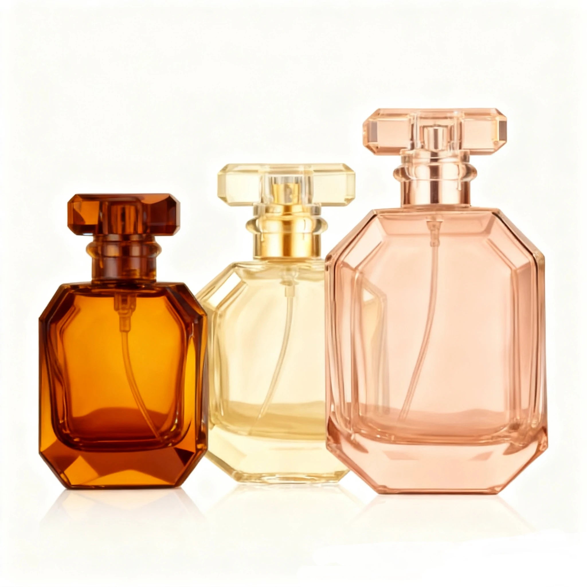 Luxury 50ml Glass Perfume Bottle with Round Shape Pump and Spray Sealing Cosmetic Mascara & Blush Carton 8888J - 图片 6