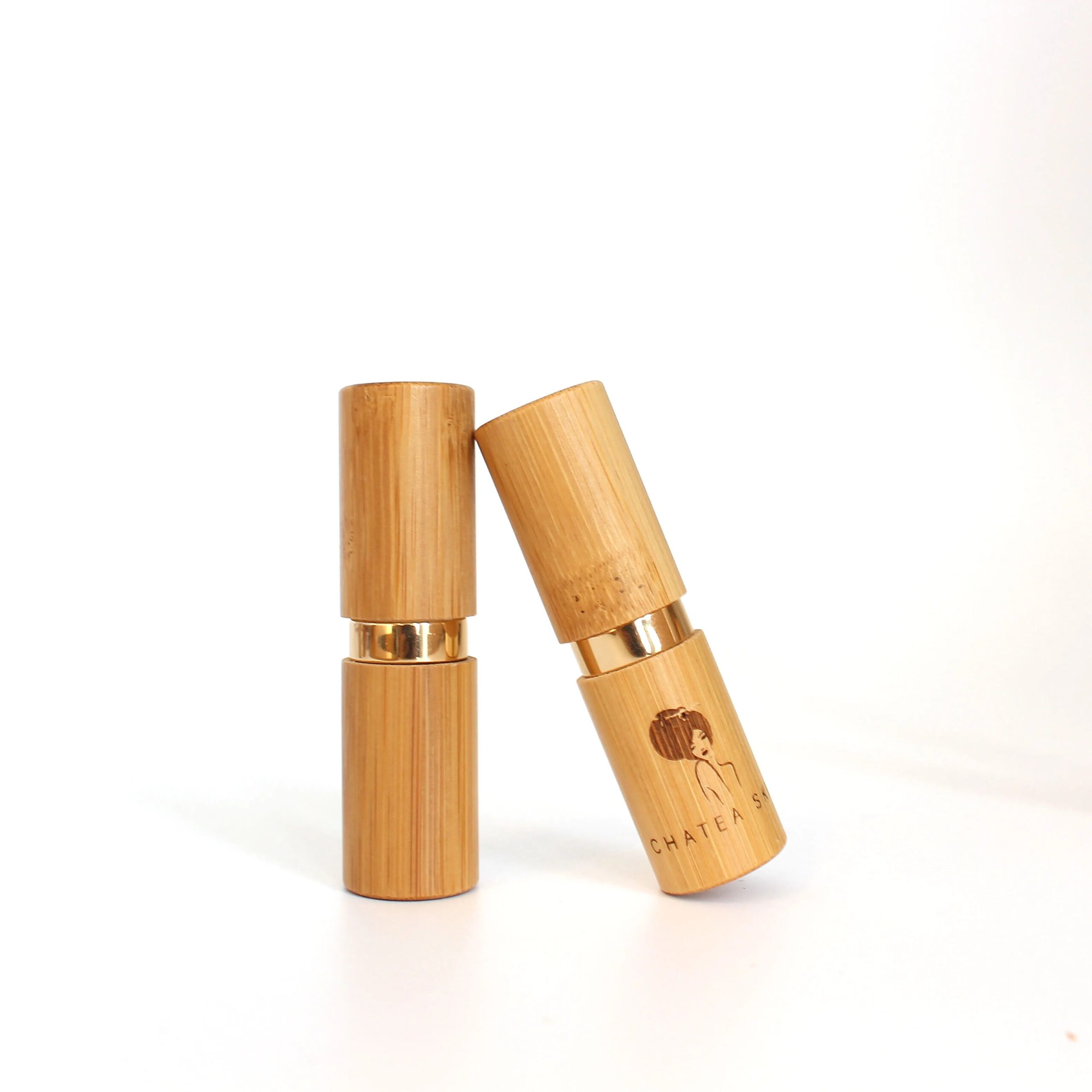 Custom Eco-Friendly Empty Lip Balm Container Wooden Twist up Bamboo Lipstick Tube Cosmetic Packaging - 图片 2