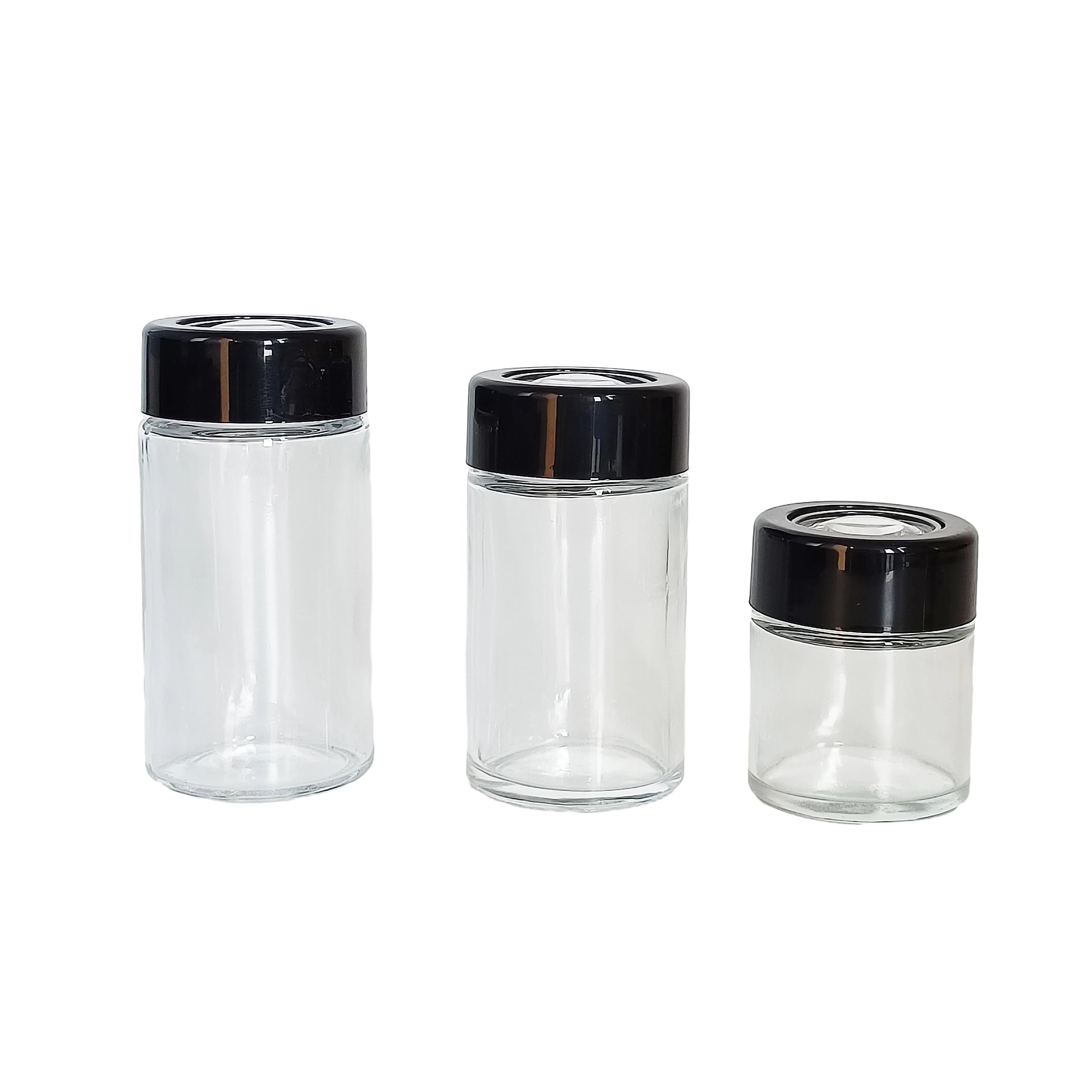 30ml 60ml 90ml High Quality Custom Glass Jar with Childproof Magnifying Lid for Dry Flower Packaging - 图片 4