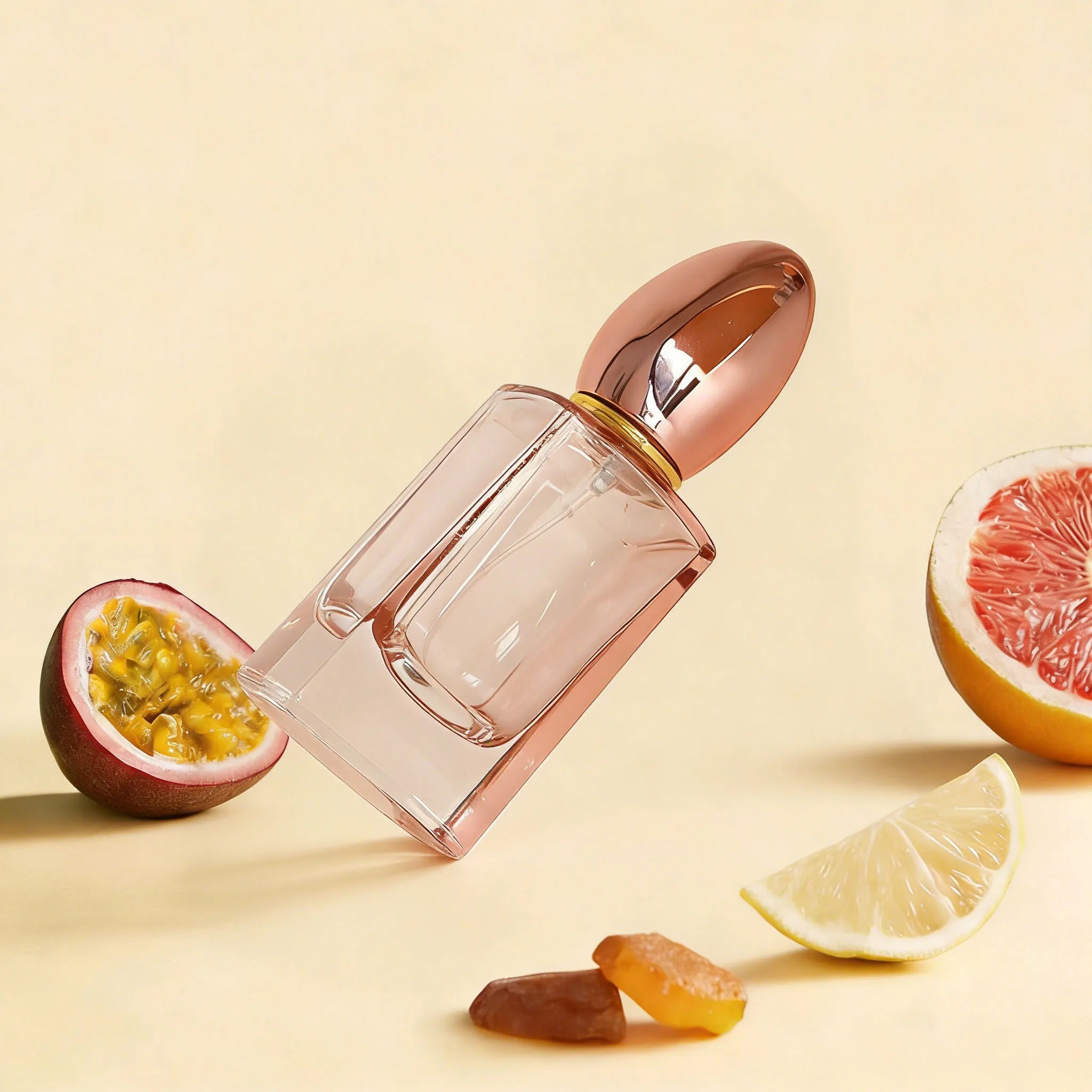 30ml 50ml Empty Pink Glass Perfume Bottles Elegant Cosmetic Packaging with Irregular Metal Cap - 图片 6