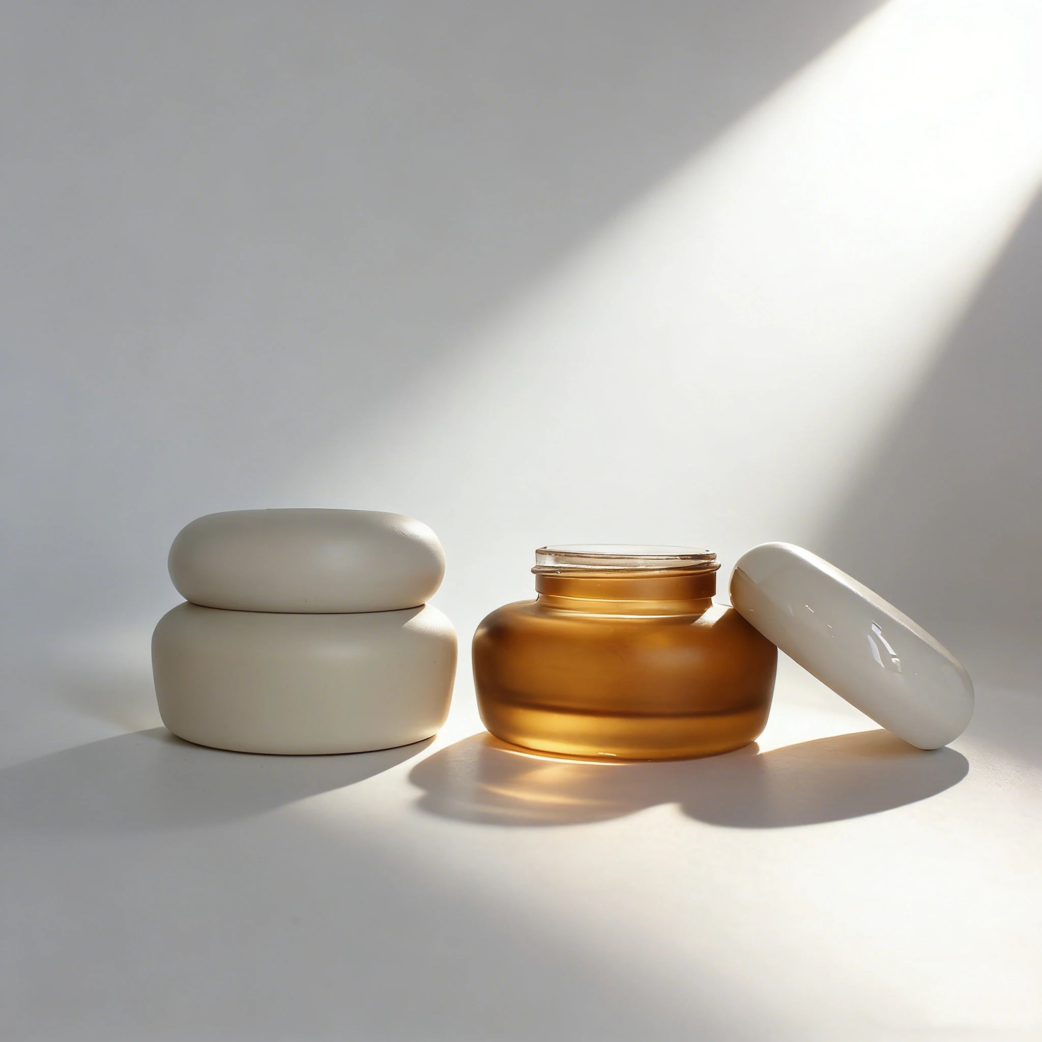Luxury Cosmetic Skincare Moisturizing Face Cream Container 50g Glass Cream Jars Packaging N888 - 图片 6