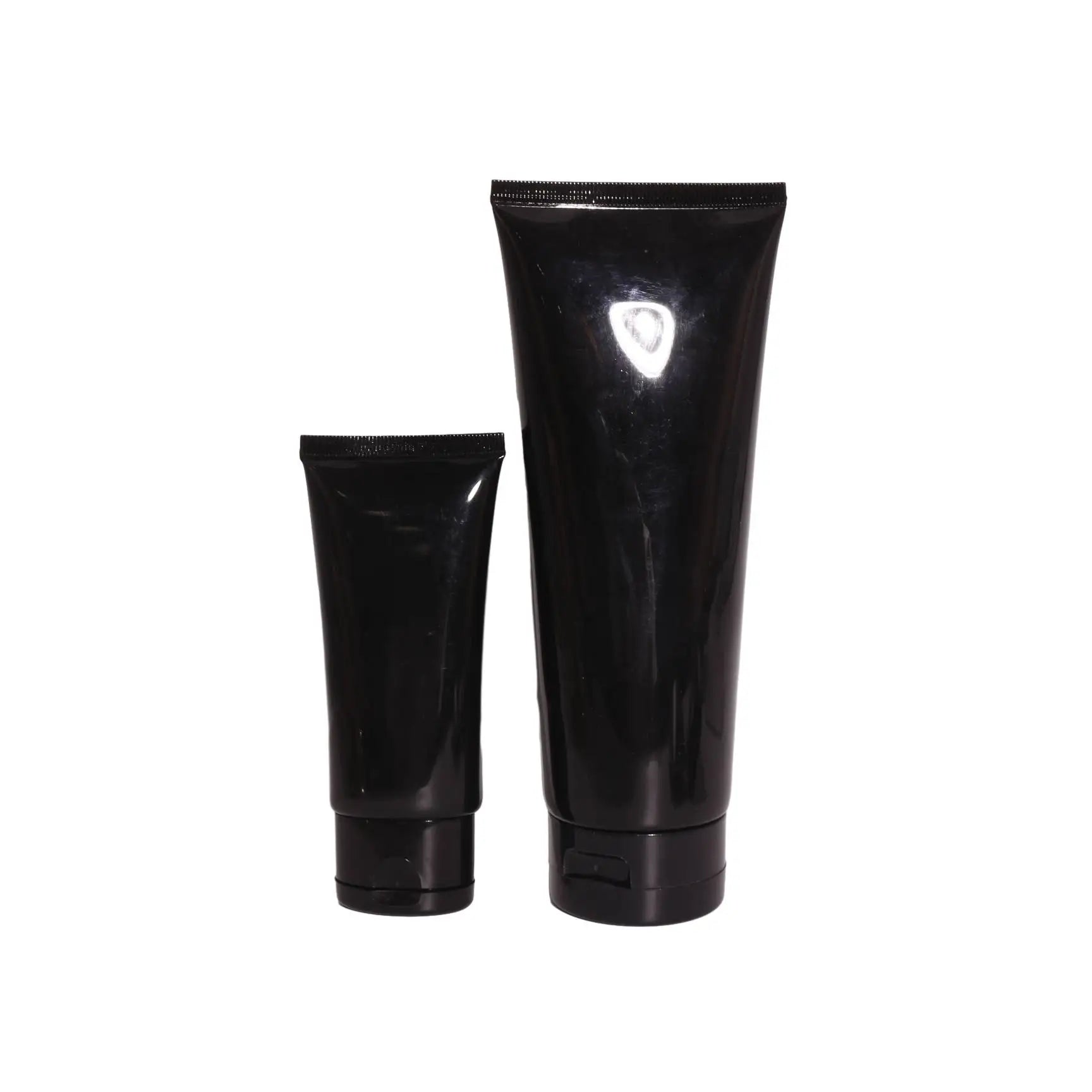 Black Color Cosmetic Tube with Screw Cap for Facial Cleanser Plastic Soft Tube PE Squeeze Tube 50ml 100ml
