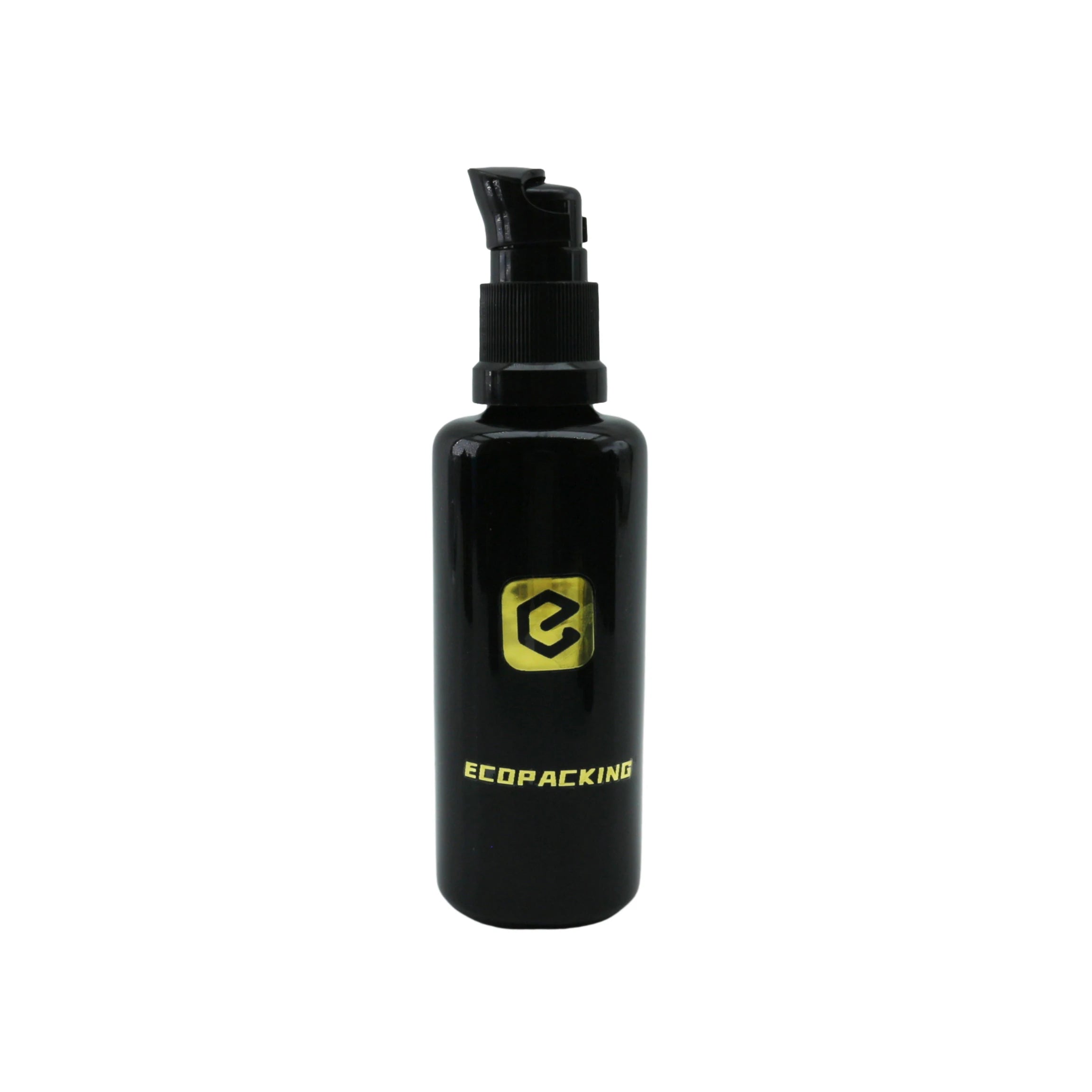 Empty Black UV Dark Violet Glass Bottle with Pump for Lotion Serum Oil Bottle - 图片 6
