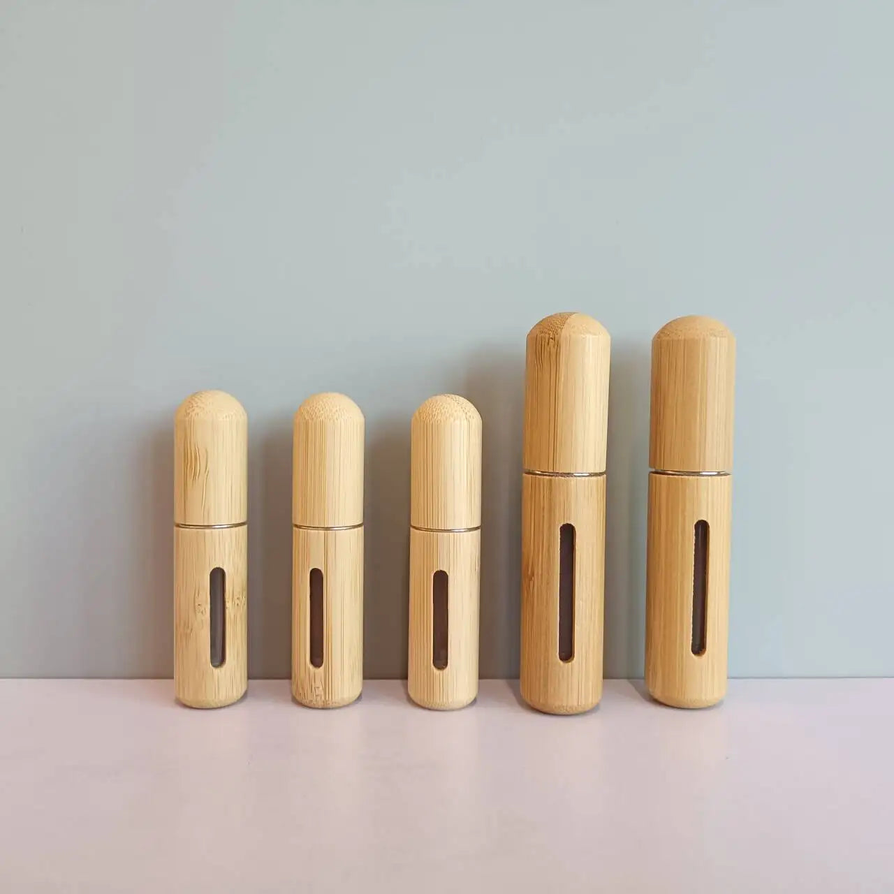 Portable Refillable Travel Sized Empty Atomizer Bamboo Spray Perfume Bottle - 图片 5