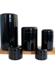 20g 30g 50g 100g 250g 500g 1000g Black UV Glass Jar Supplements Food Storage Glass Jars Bottle with Lids M888