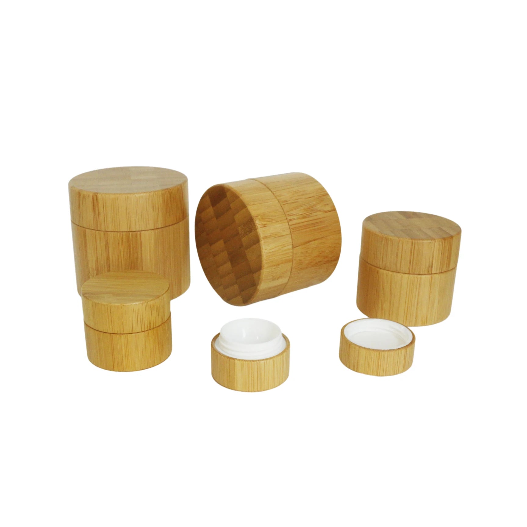 Refillable Empty Round Custom Wooden Bamboo Cosmetic Cream Jar with Lid for Beard Balm Body Butter Night Cream - 图片 4