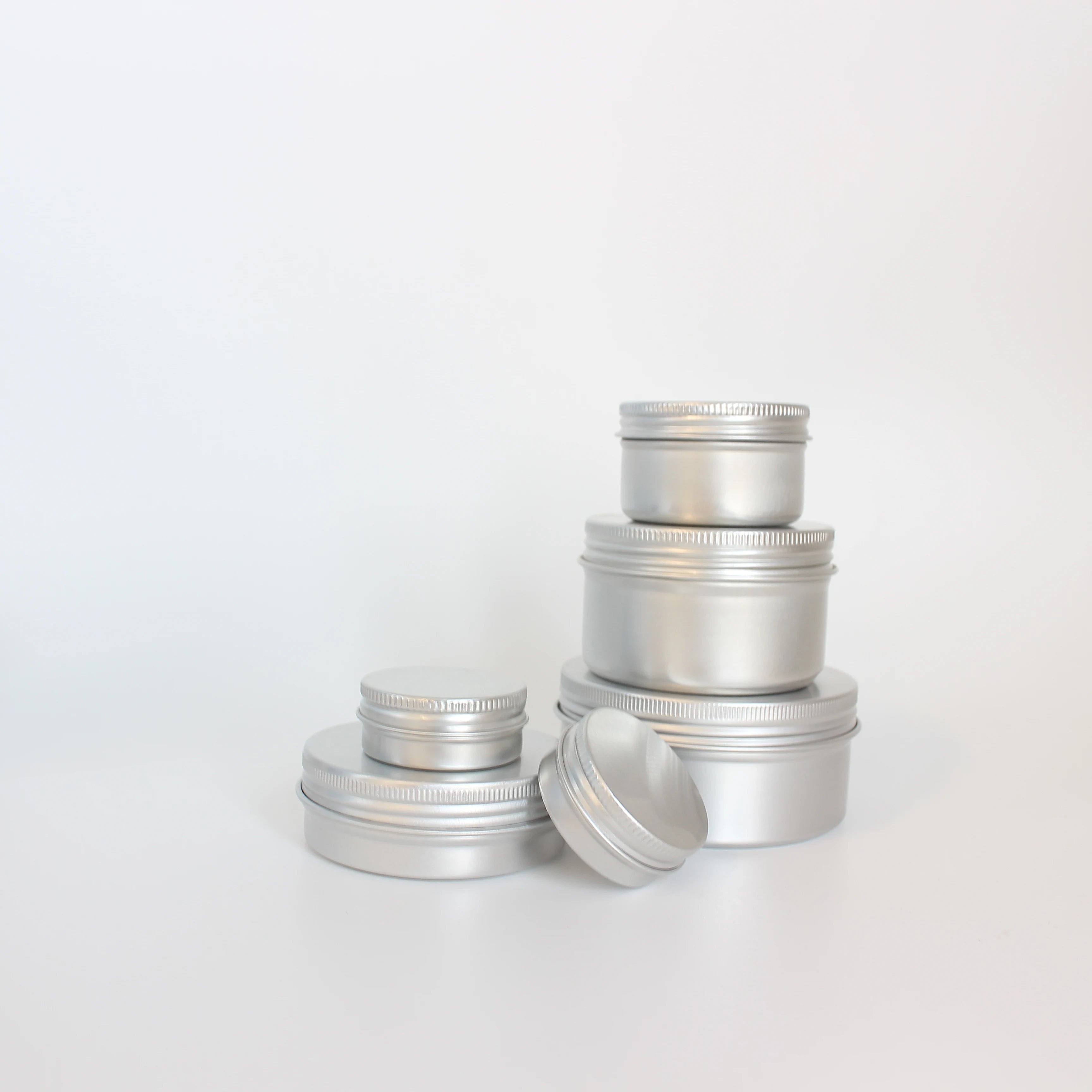 Wholesale 5ml 15ml 30ml 50ml 100ml 120ml Hair Pomade Silver Aluminum Round Tins Jar 4 OZ 120G Wax Storage Container Tin Box - 图片 6
