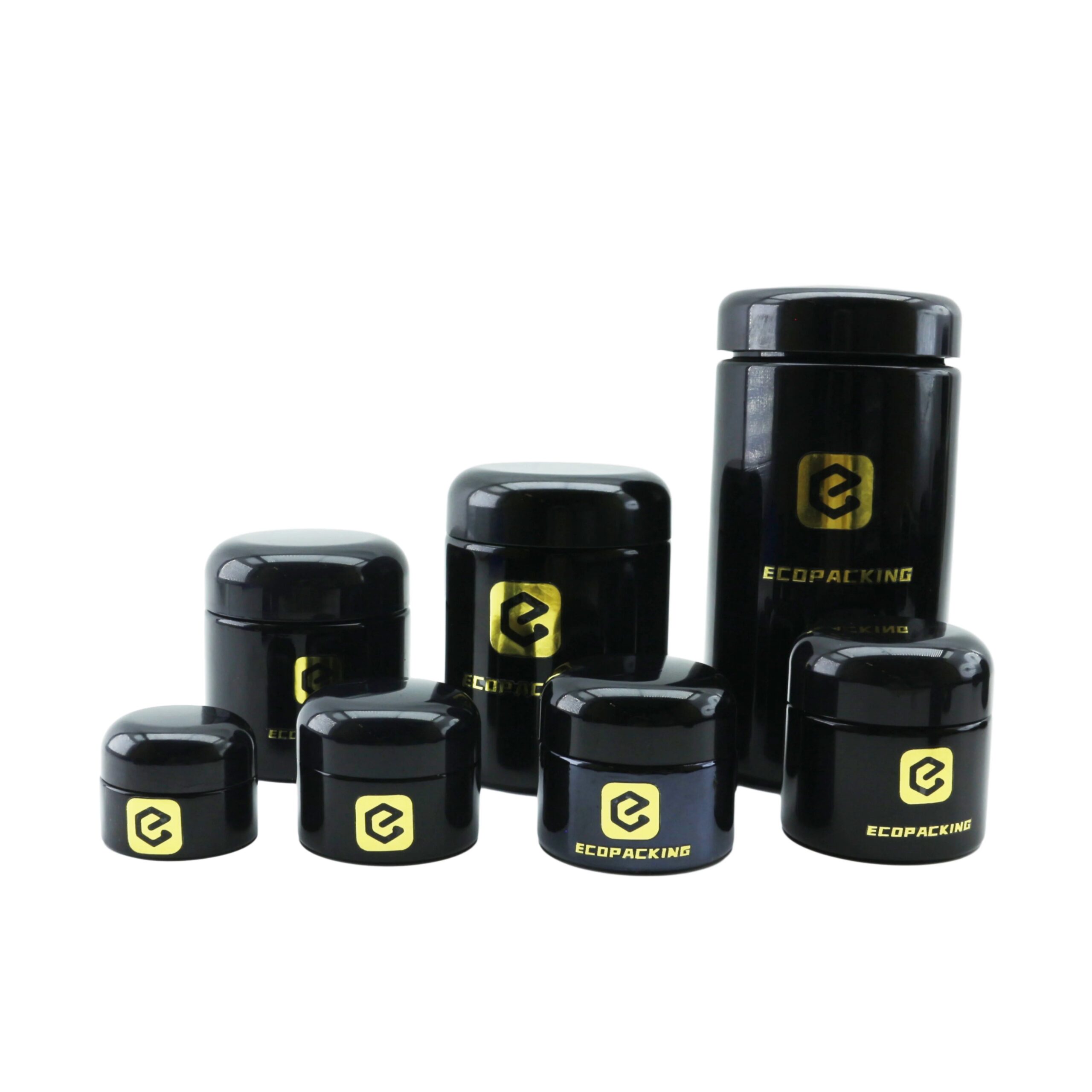 Super Cheap 5g 15g 20g 30g 50g 100g 200g 250g 500g 1000g UV Black Dark Violet Glass Jar with Lid B888 - 图片 2