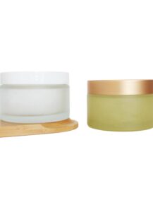 200ml 200g Wide Mouth Cream Cosmetic Night Balm Body Butter Glass Jar Container with Lid Round Empty
