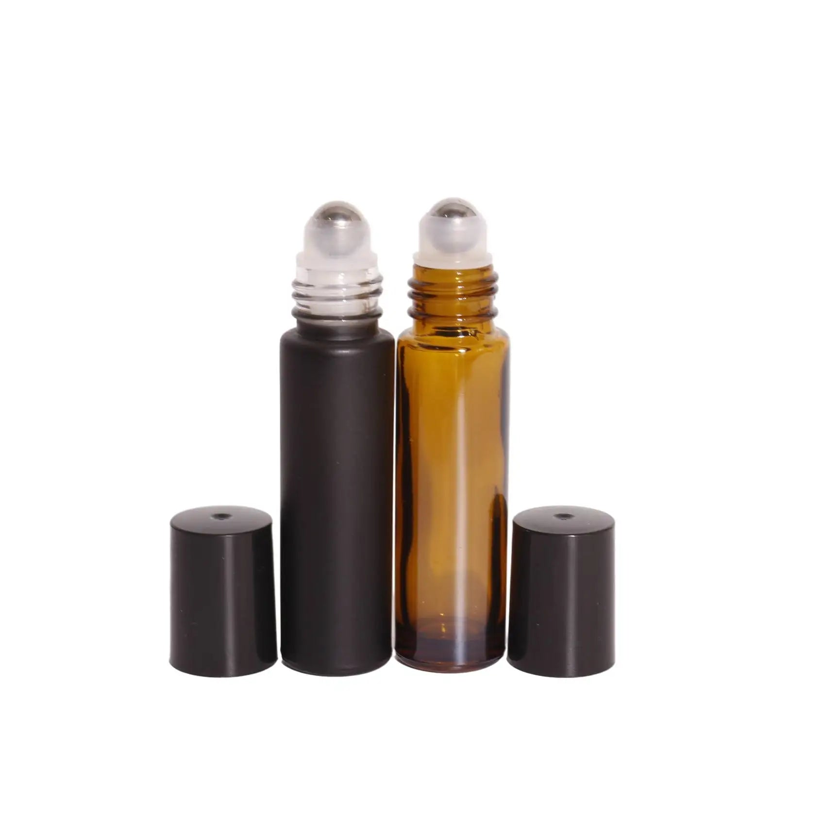 10ml Amber Essential Oil Perfume Roll on Glass Bottle with Roller Ball - 图片 2
