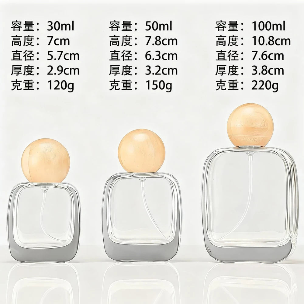 Luxury Perfume Spray Glass Bottles with Box 30ml/50ml/100ml Screw Neck Round Cap for Cosmetic & Mascara Use - 图片 7